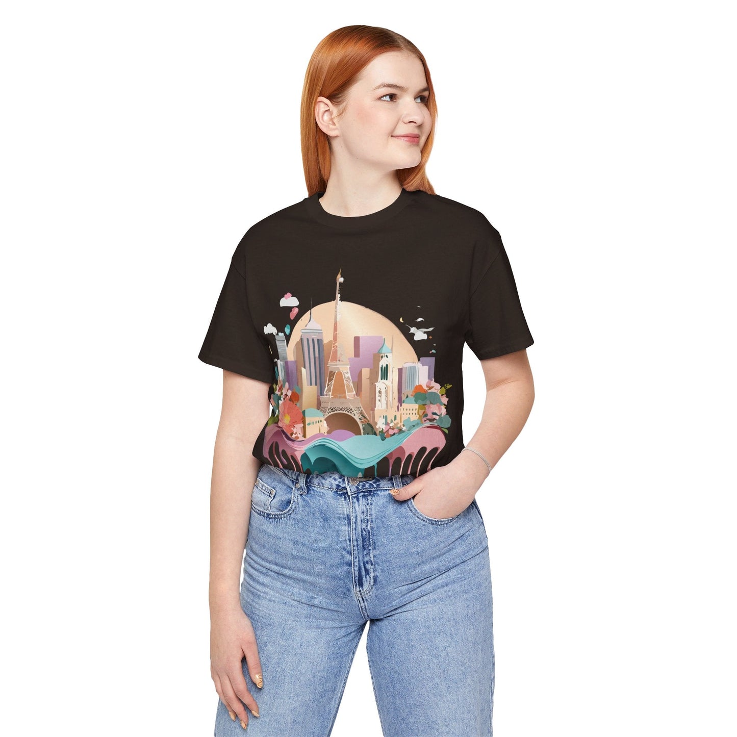 Adelpha Paris Graphic Tee Unisex Short Sleeve Shirt With Vintage Art Design Apparel