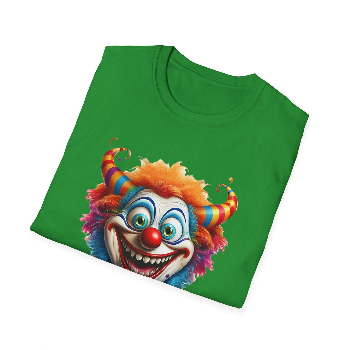 Unisex Clown Shirt Circus Tee Funny Man Shirt Scary Man Shirt Gildan Softstyle 64000