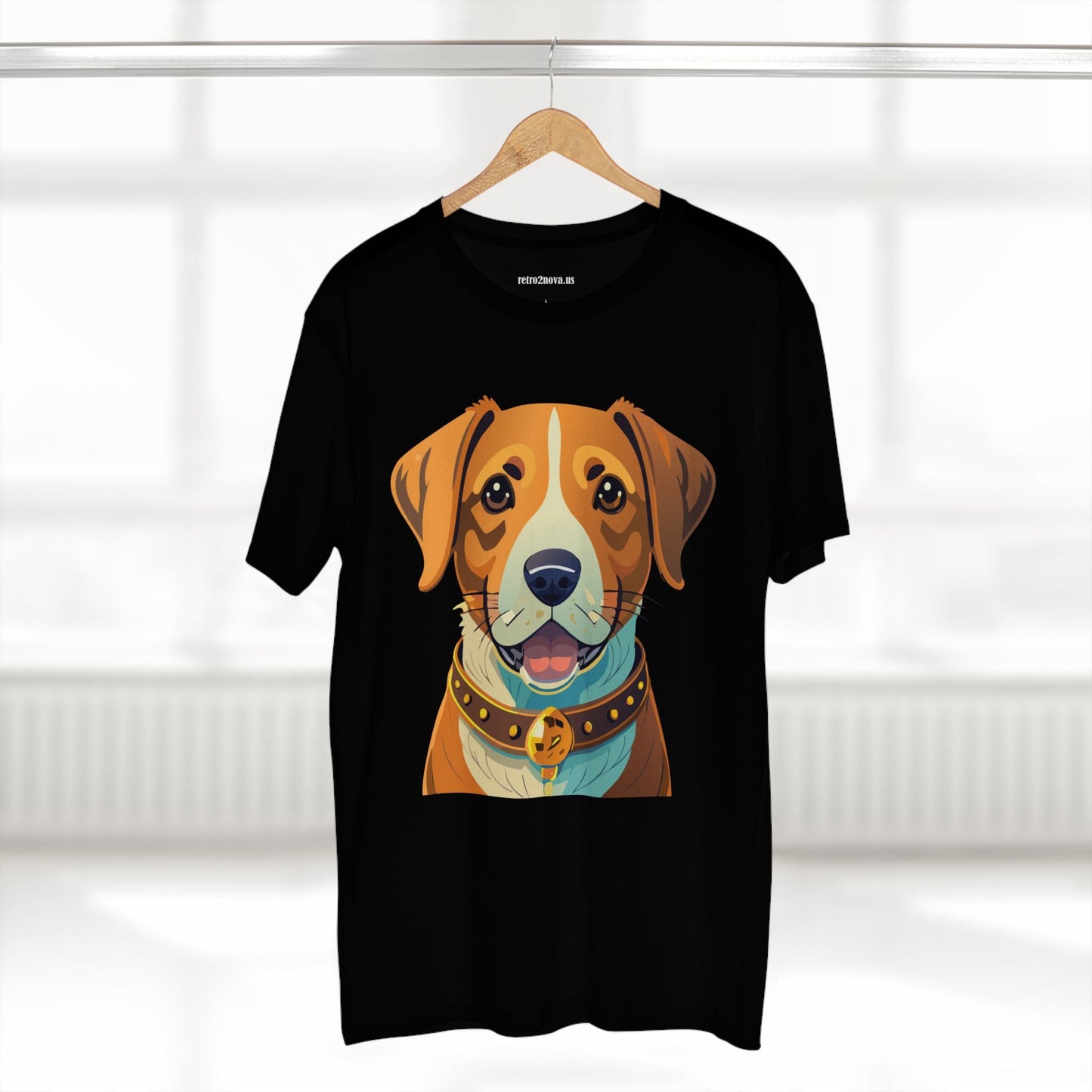 Retro2Nova Unisex Dog Shirt Premium Cotton Tee With Original Art Design Animal Print For Everyday Comfort