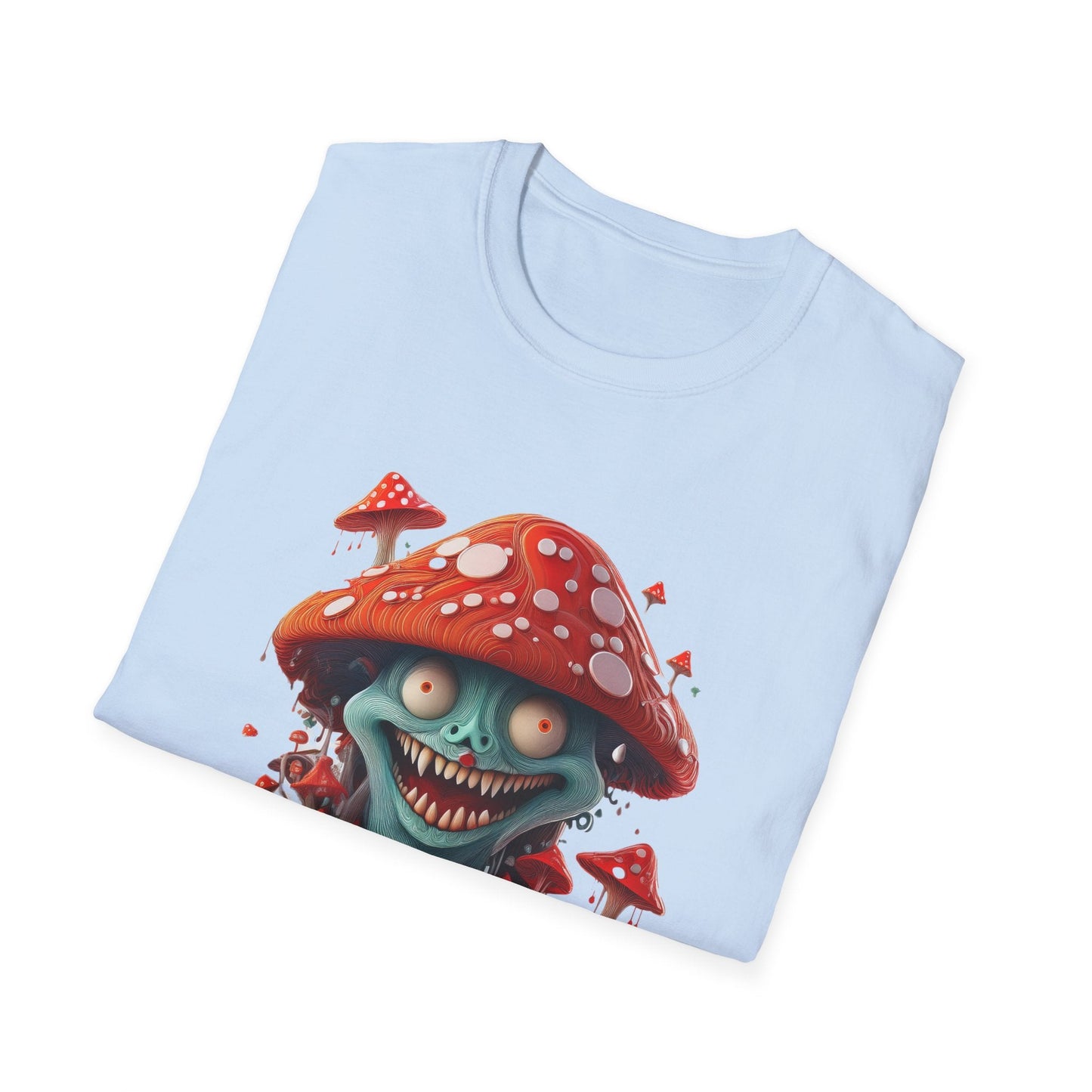 Mashroom Tee Shirt Unisex Softstyle Short Sleeve Tee With Funny Mashroom Artwork