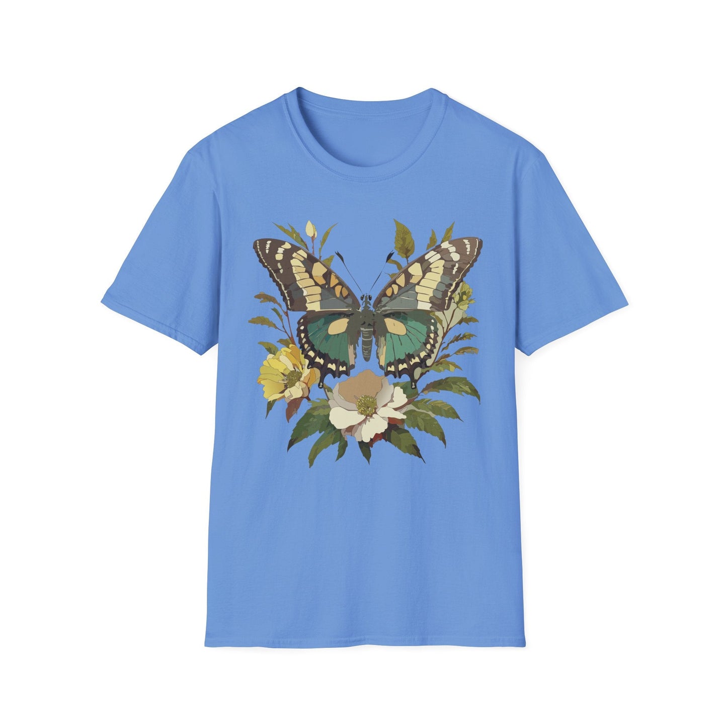 Butterfly Shirt Unisex Monarch Butterfly Tee Gildan Softstyle 64000 100 Percent Ring Spun Cotton