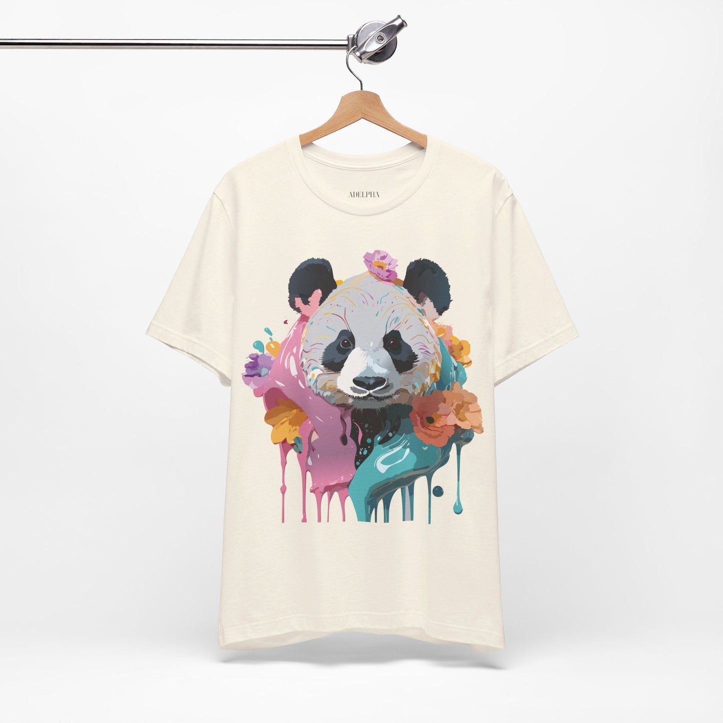 Panda Premium Graphic Tee Unisex Jersey Short Sleeve By Adelpha Vintage Inspired Artwork