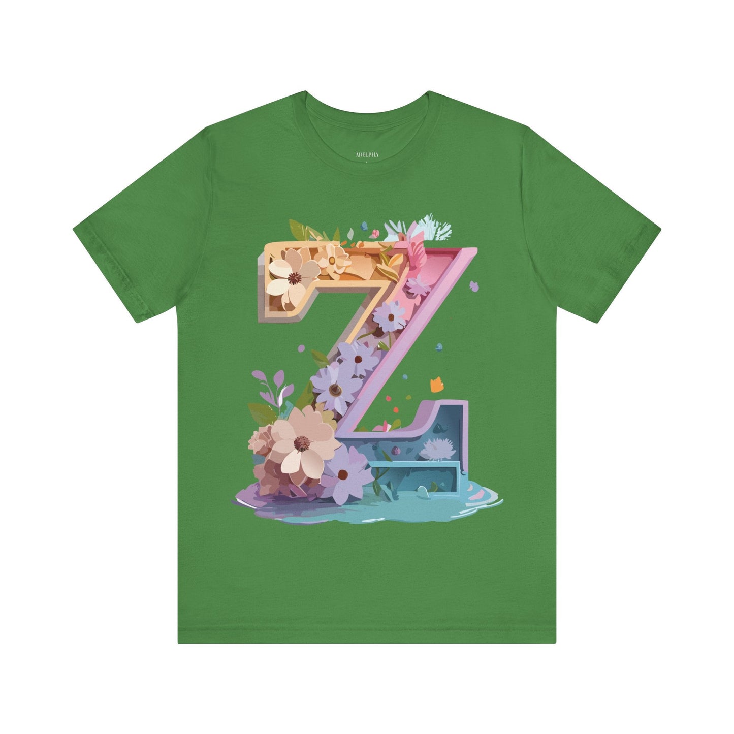 Letter Z Shirt Unisex Graphic Tee Adelpha Vintage Inspired Artwork Short Sleeve Jersey
