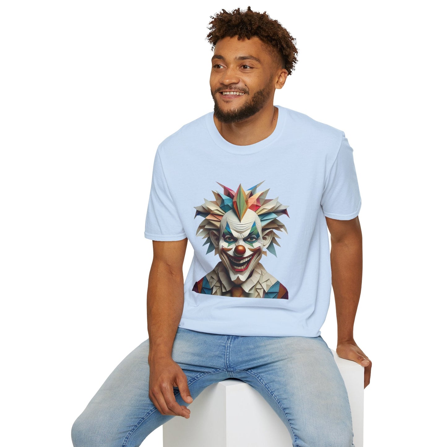 Clown Shirt Unisex Funny Circus Tee Gildan Softstyle 64000 Short Sleeve Cotton Tee