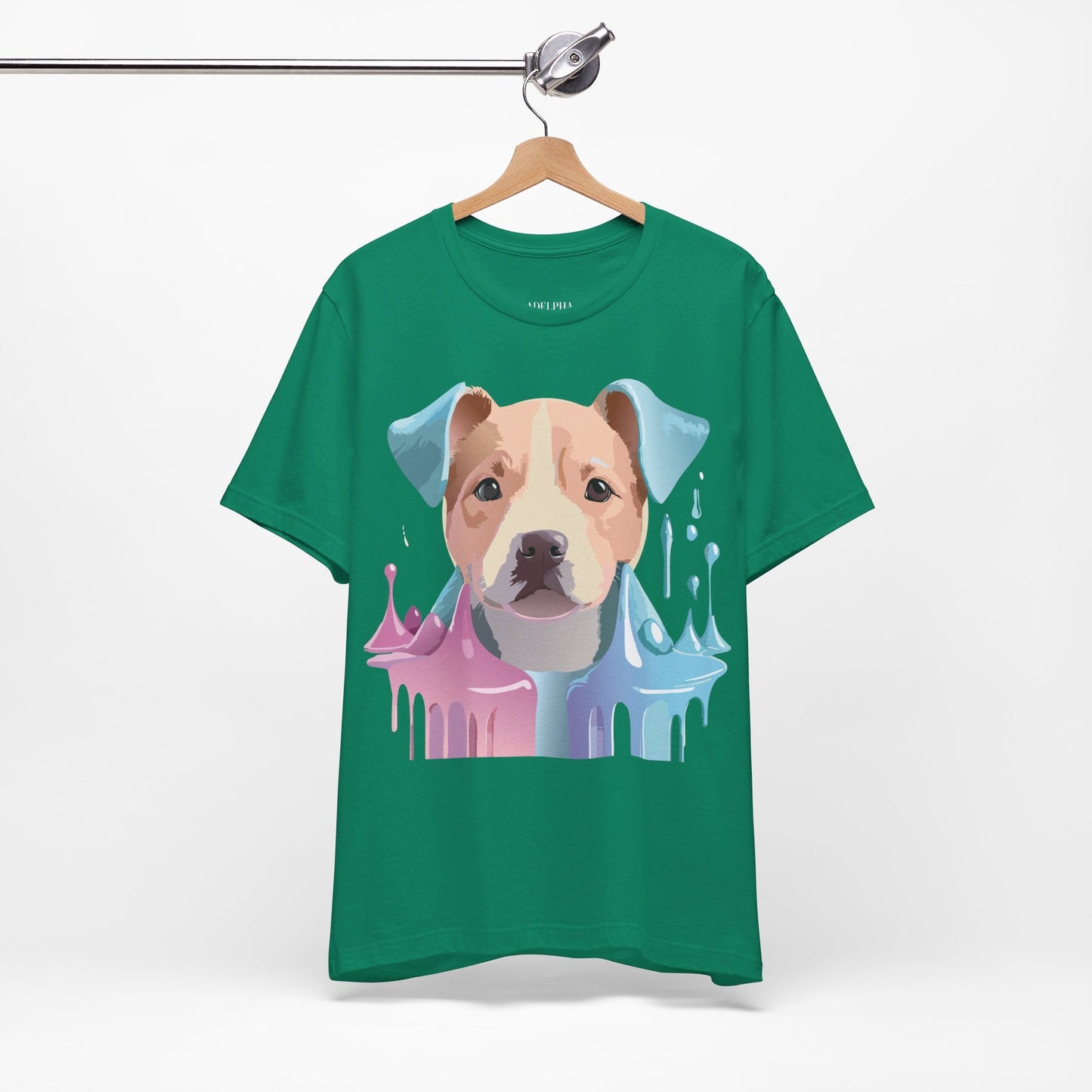Unisex Dog Graphic Tee With Vintage Inspired Artwork By Adelpha Short Sleeve Shirt