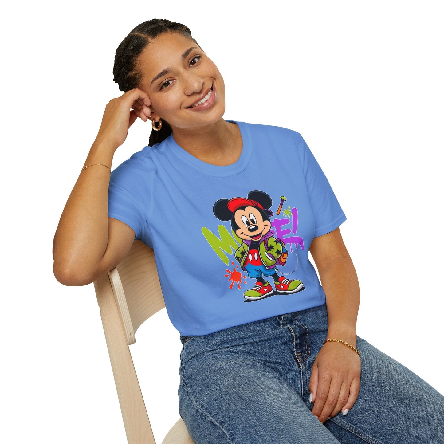 Unisex Cartoon T Shirt with Animation Design Funny Animals Tee Gildan Softstyle 64000