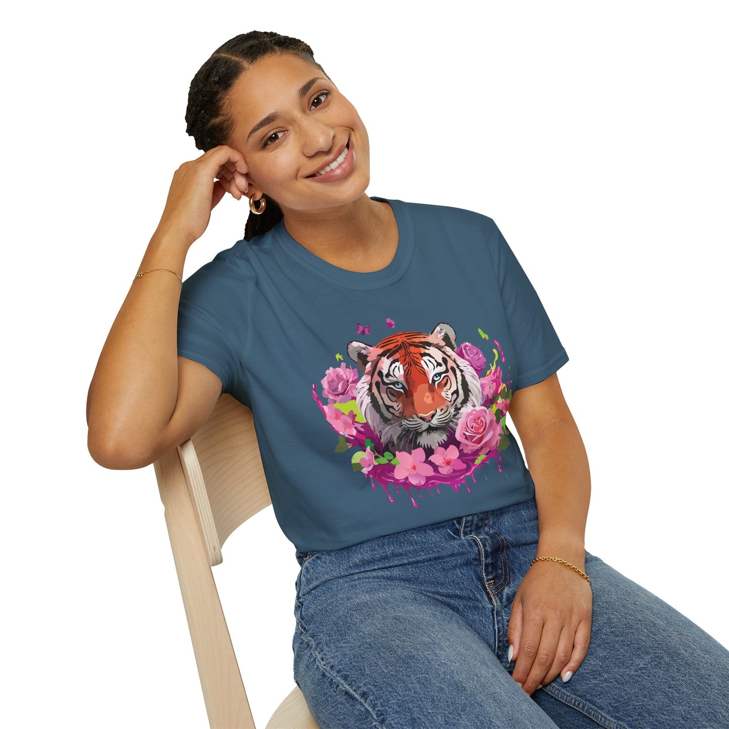 Tiger Shirt Unisex Tee Gildan Softstyle 64000 Ring Spun Cotton