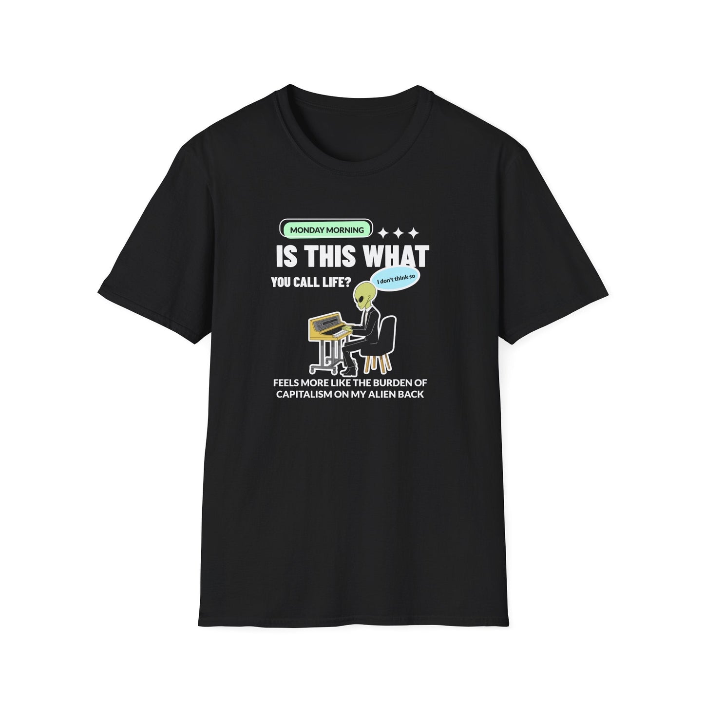 Alien Office Worker T-Shirt Unisex Cotton