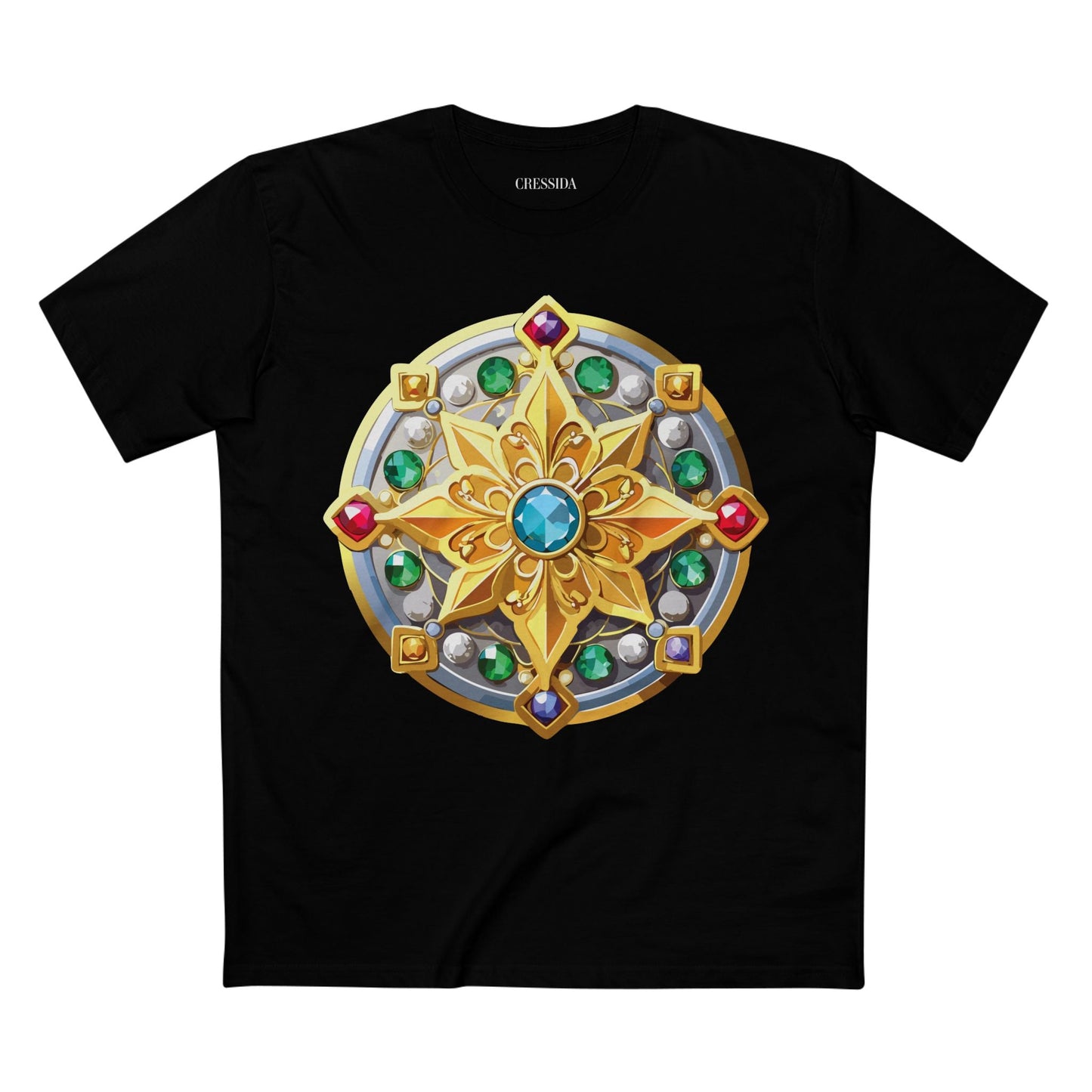 Medallion Graphic T-Shirt Unisex 100 Cotton With Gold Art Design Medal Tee 1