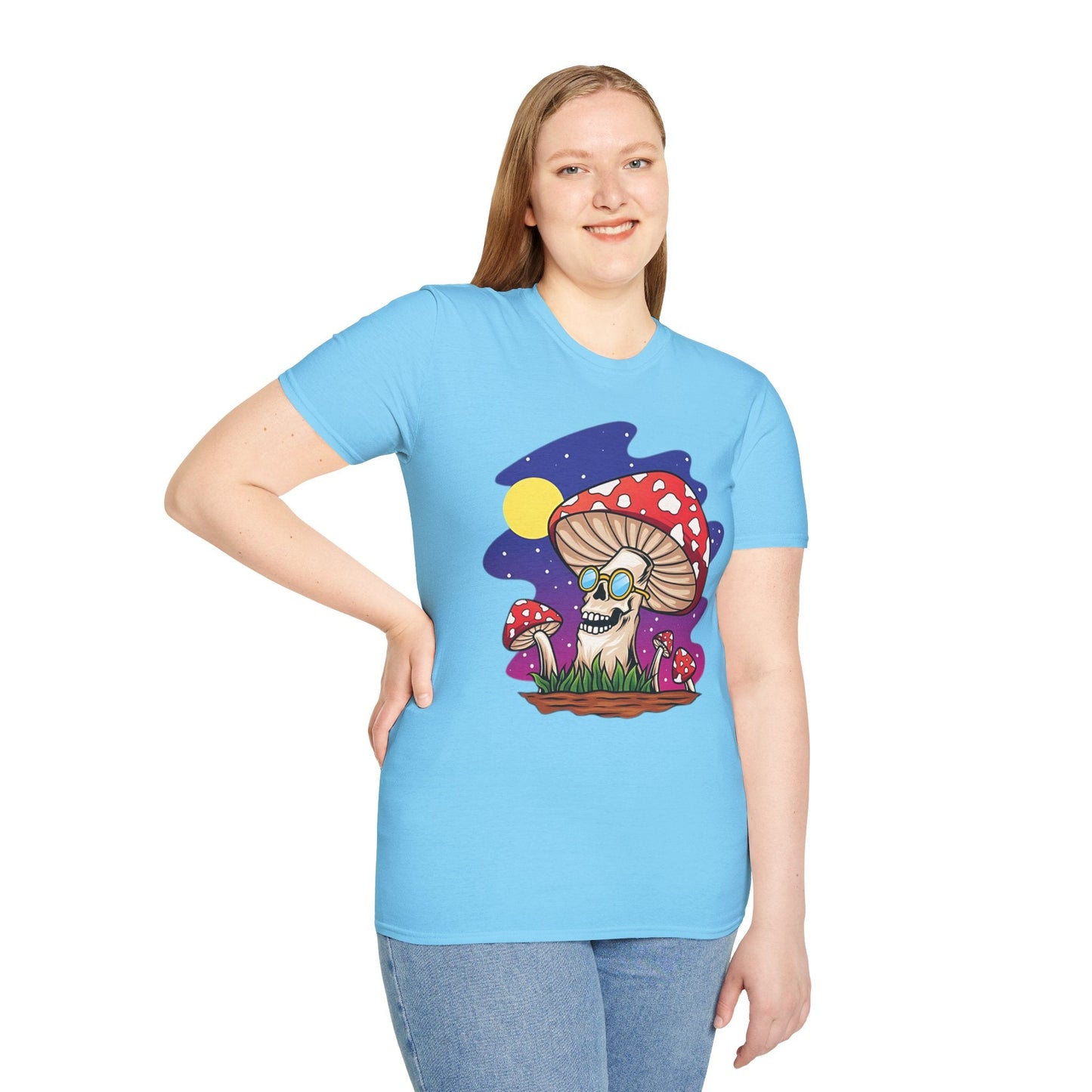 Mashroom Mushroom Tee Shirt Unisex Funny Fungus Design Softstyle 64000 Cotton Tee