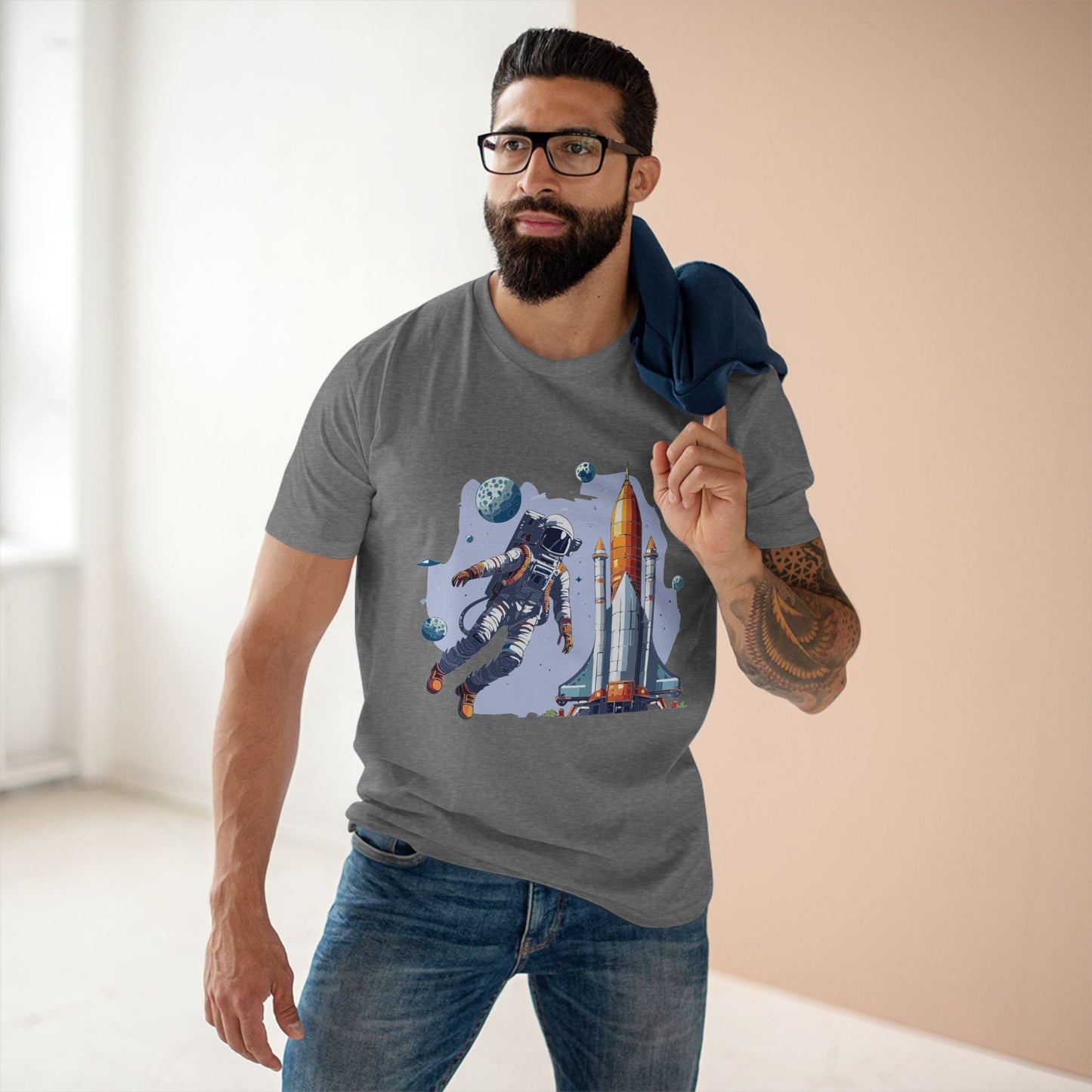Cosmos Astronaut Shirt Unisex Premium Cotton Art Tee CS 15 Retro2Nova Exclusive Collection