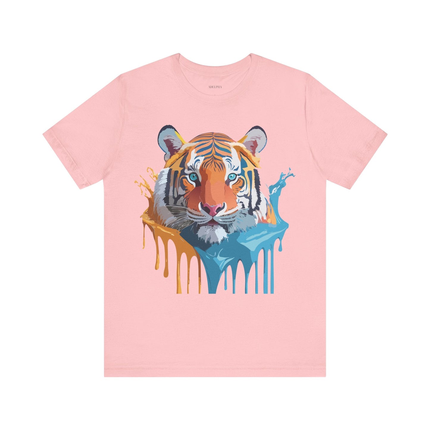 Tiger Graphic Tee Adelpha Unisex Short Sleeve Vintage Inspired Shirt For Casual Wear