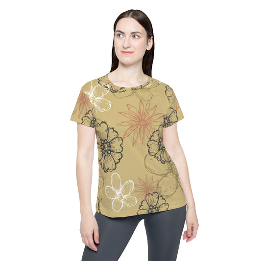 Poly Jersey Tee Shirt with floral prints