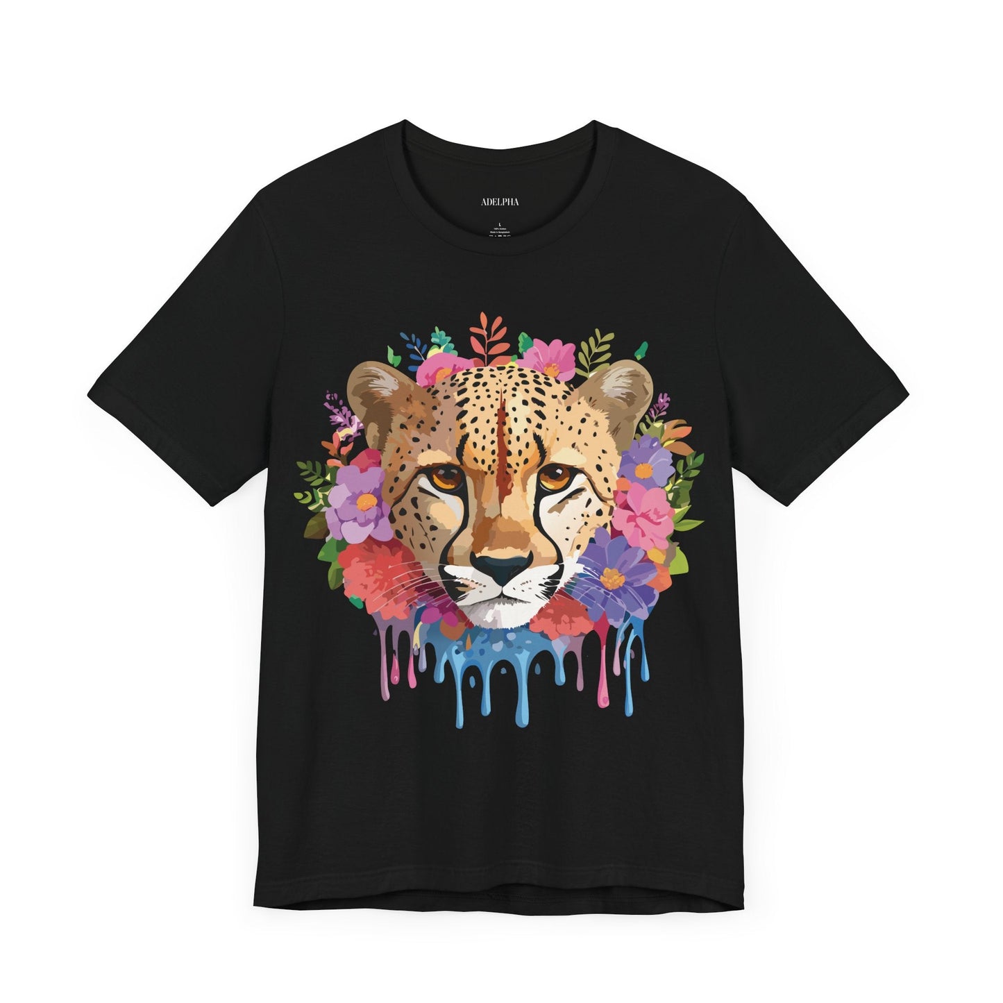 Adelpha Cheetah Graphic Tee Unisex Short Sleeve Art Shirt Original Artwork