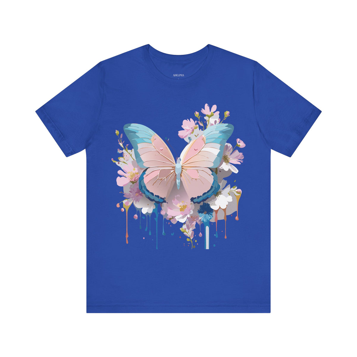 Butterfly Graphic Unisex Cotton Bella+Canvas Tee with Art Design n81