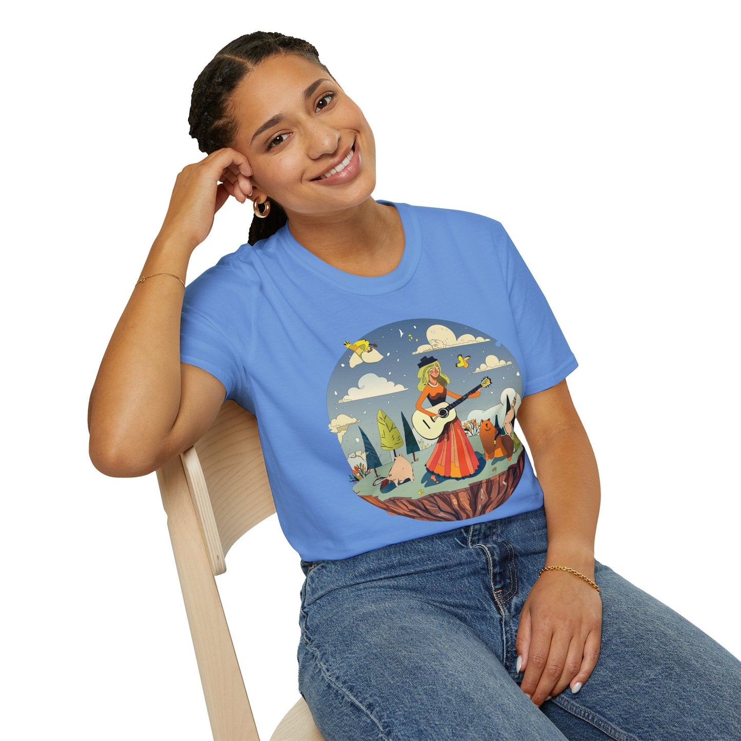Womens Graphic T Shirt Art Design Tee Unisex SoftStyle Gildan 64000 100 Percent Cotton