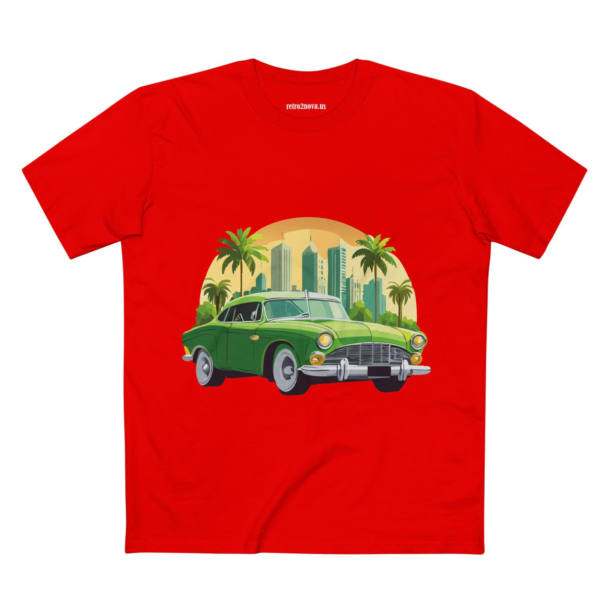Retro Car Vintage Graphic Tee Staple Unisex 100 Cotton Tee Shirt - RC-7