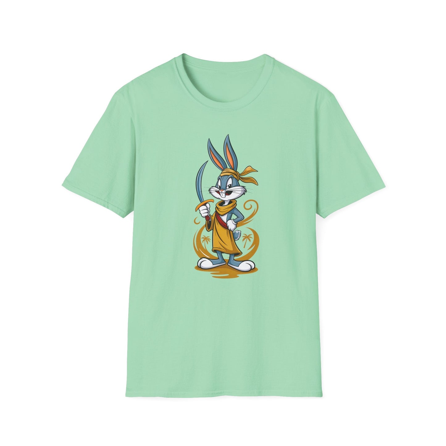 Bugs Bunny T Shirt Unisex Short Sleeve Cartoon Graphic Animation Gildan Softstyle 64000