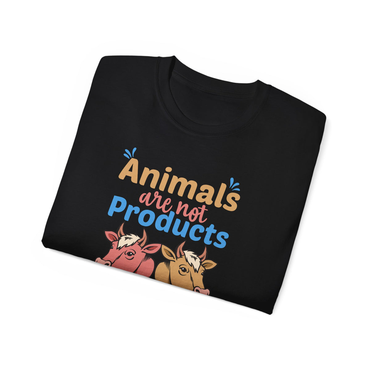 Animals Are Not Products Go Vegan T-Shirt | Vegan Animal Rights Tee