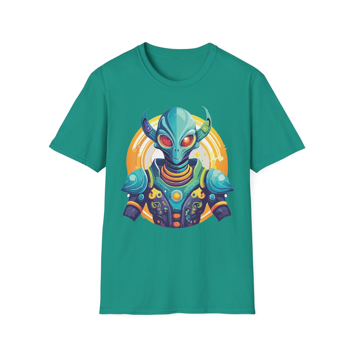 Alien T Shirt Cosmos Design Unisex Softstyle Cotton Tee With Aliens Art Graphic Print