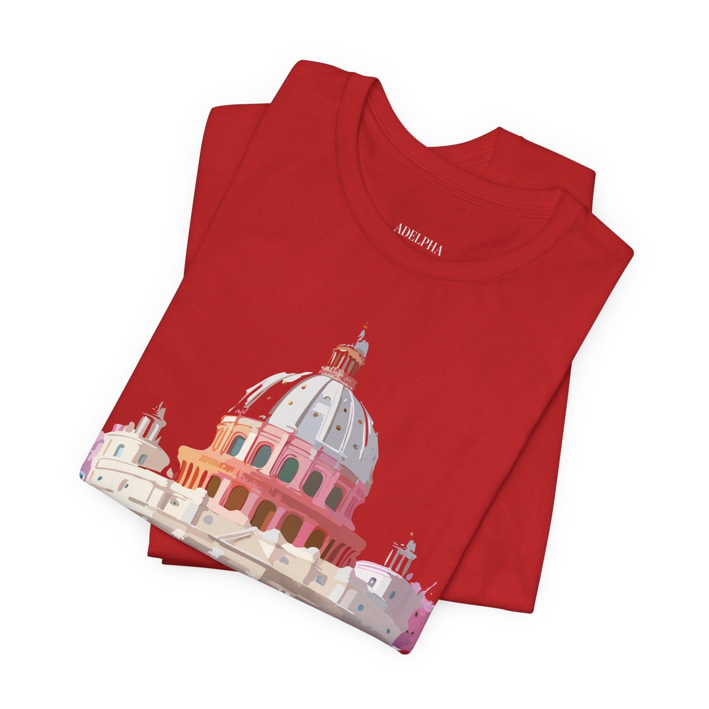 Unisex Graphic Tee With Rome Artwork By Adelpha Vintage Inspired Short Sleeve Shirt