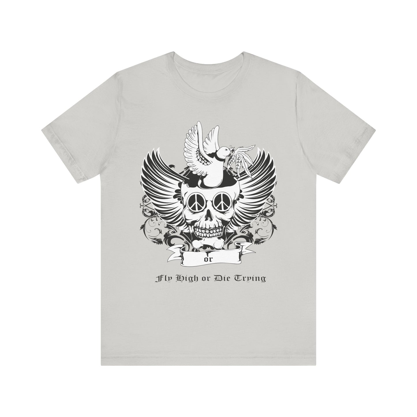 Bird Skull Graphic Design Tee, Skull Shirt, Vintage Tees, Art Design T-Shirt, Vintage Graphic Tee, Art Shirts with Skulls