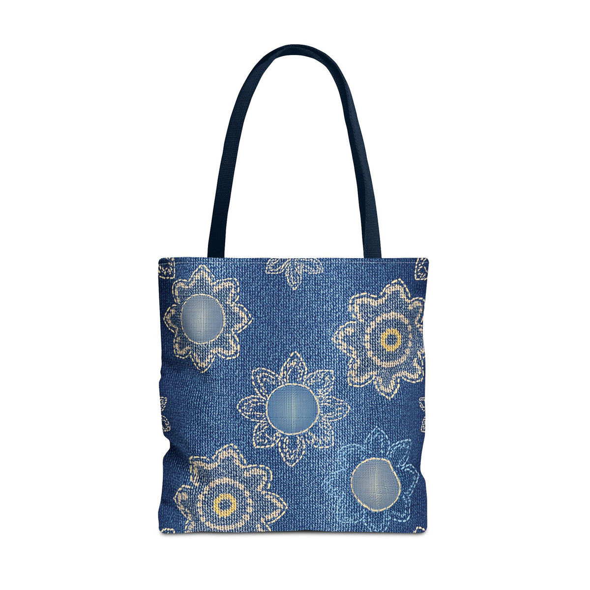 Denim Fabric Imitation Print Unisex Canvas Bag Poly Spun 3 Sizes Tote Bag 121