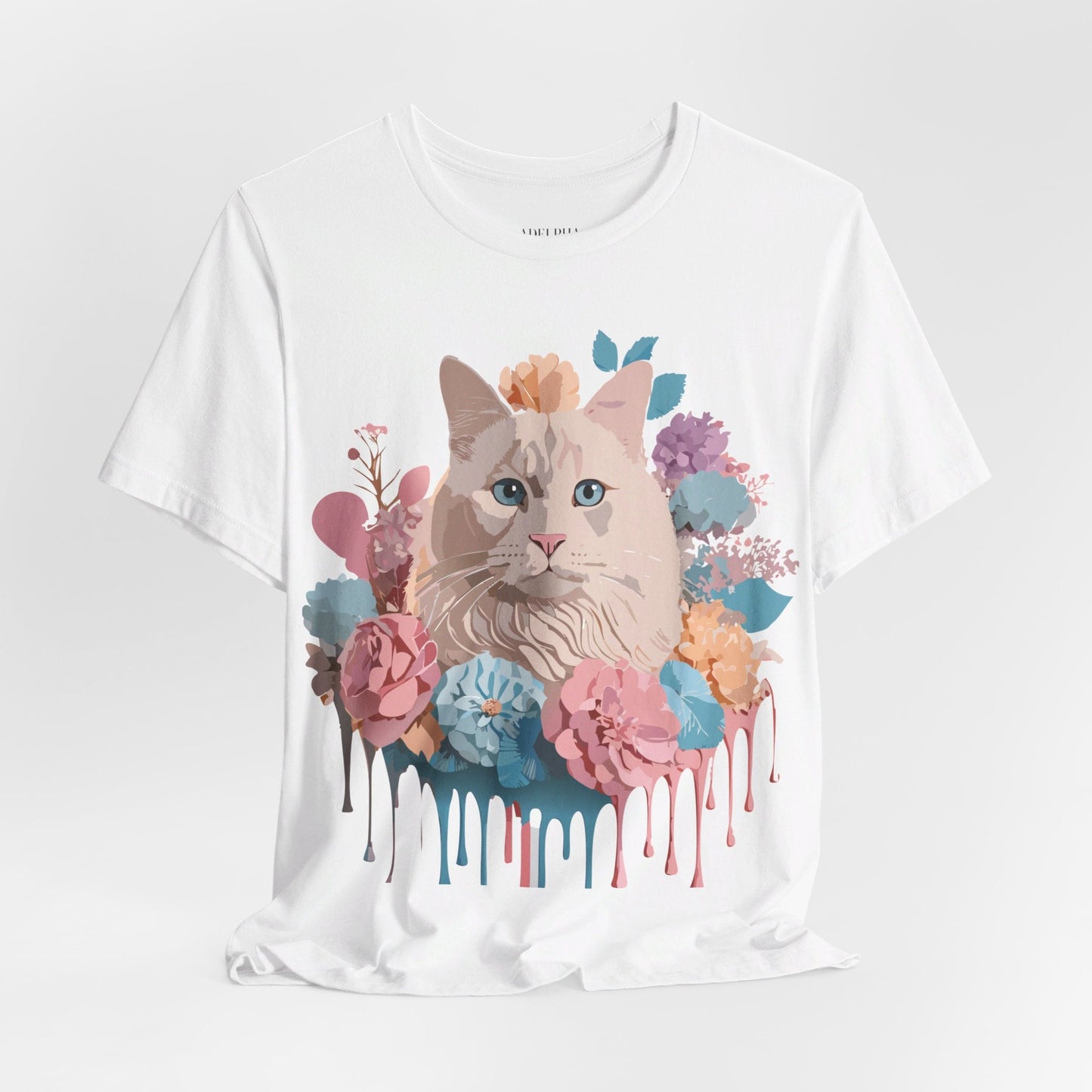 Cat Graphic Tee Unisex Short Sleeve Shirt With Vintage Art Adelpha