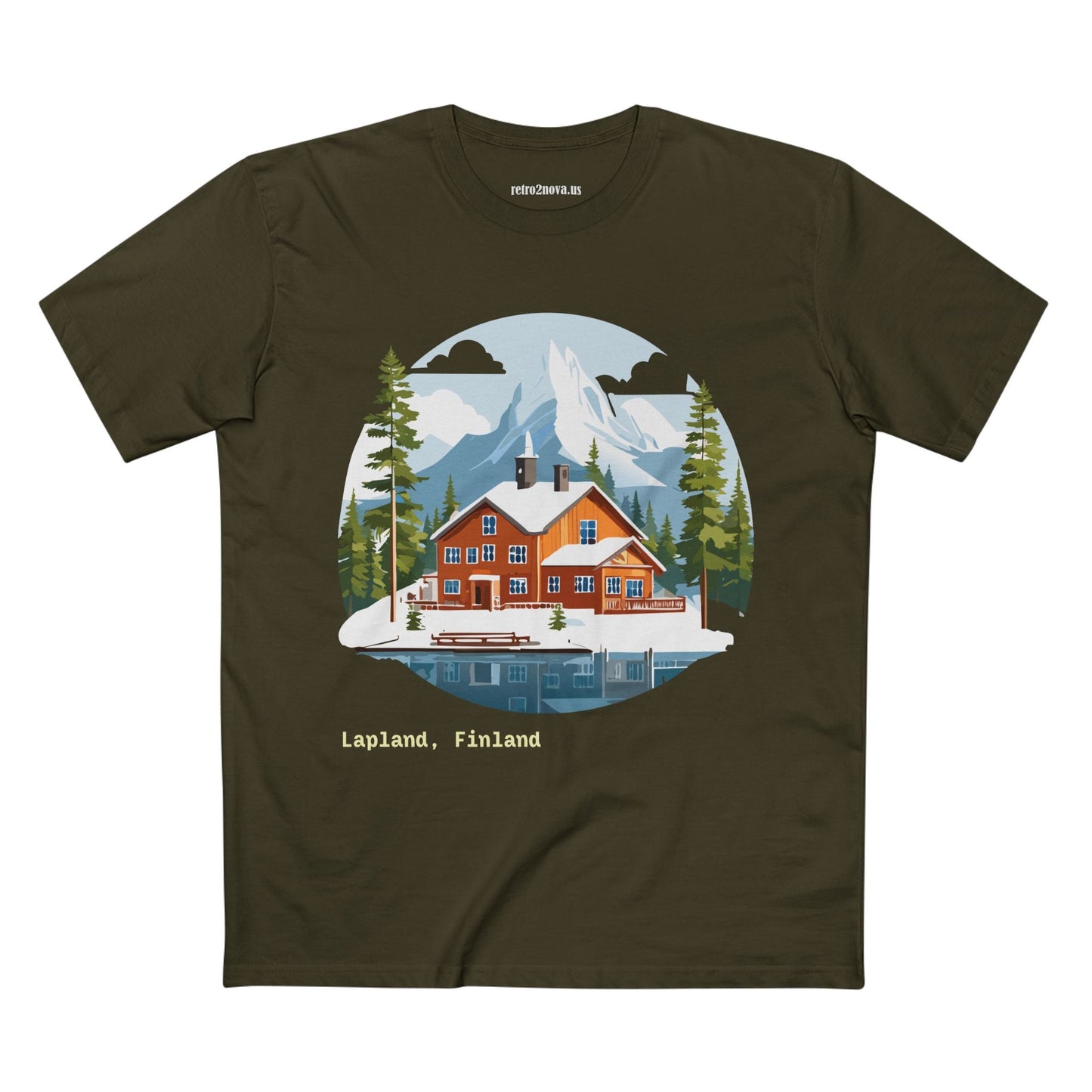 Lapland Travel Shirt TT 58 Unisex Premium Cotton Tee With Original Art Design From Retro2Nova