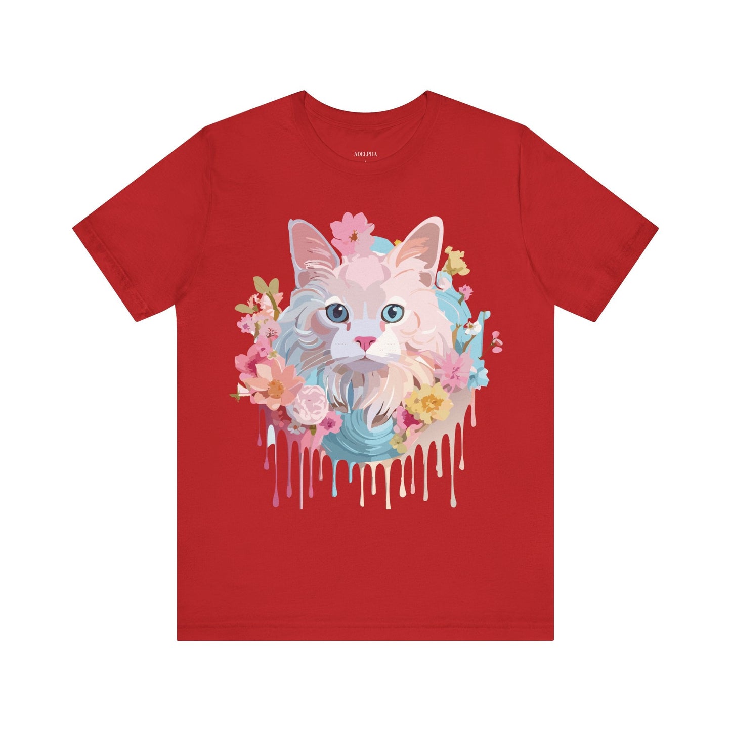 Cat Graphic Tee Unisex Shirt With Cat Art By Adelpha Vintage Inspired