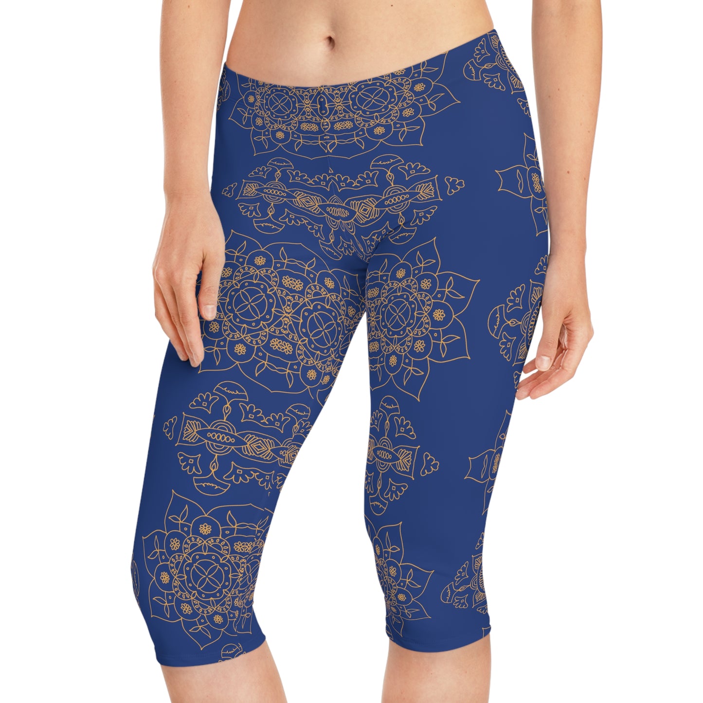 Leggings capri con estampado tradicional