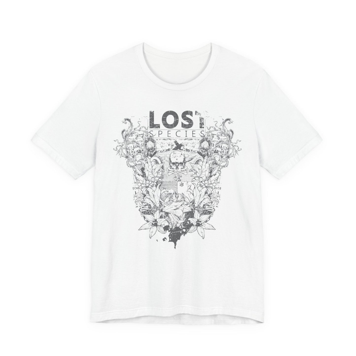 Lost Species Tee Floral Wildlife Illustration Rock Band T-Shirt A-7