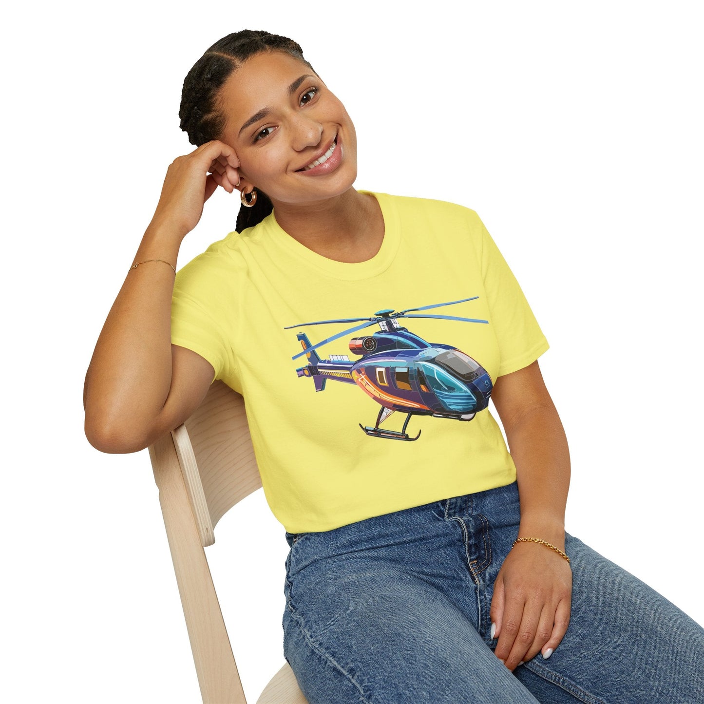 Chopper Helicopter Shirt Unisex T Shirt Softstyle 100 Percent Cotton Comfort Wear