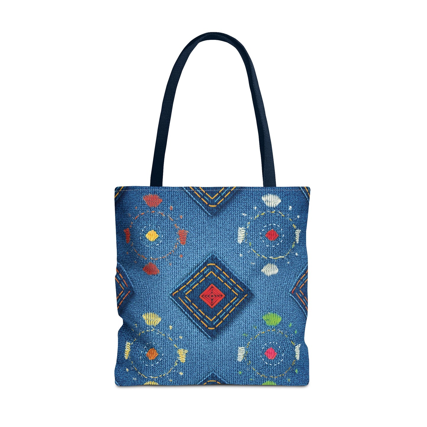 Diwali Graphic Denim Fabric Imitation Print Unisex Canvas Bag Poly Spun 3 Sizes Tote Bag 205-24