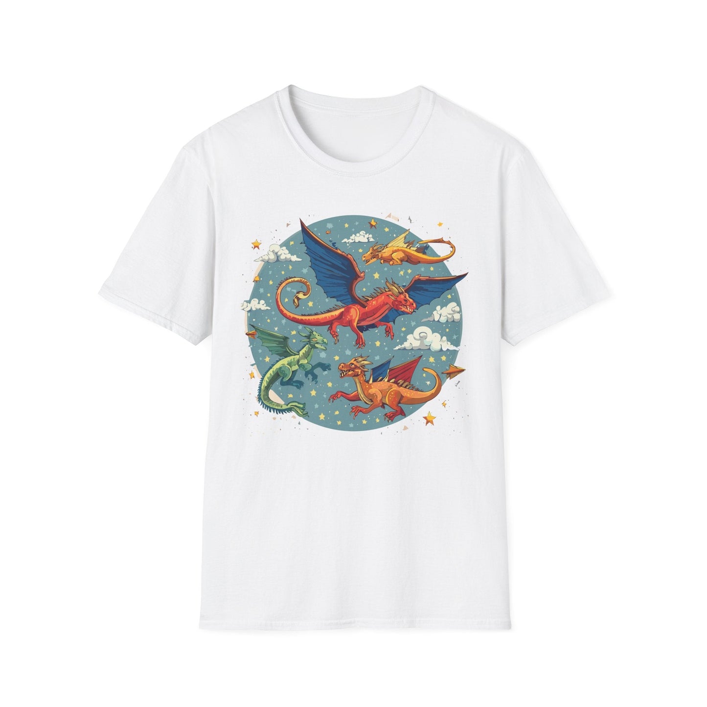 Dragon Graphic Unisex 100 Cotton Tee with Animal Artwork Design 12