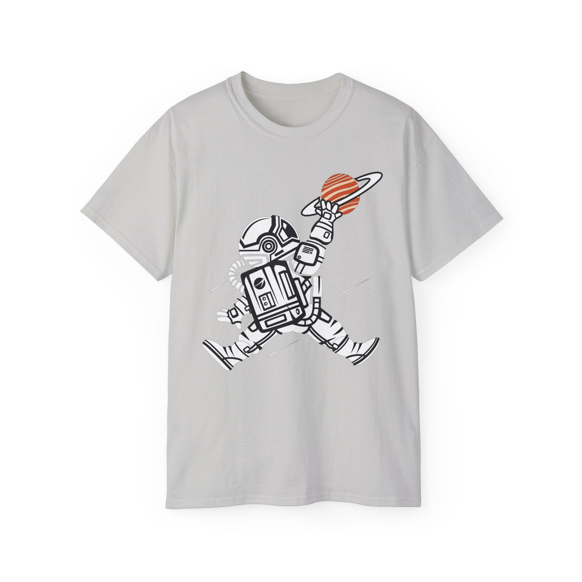 Astronaut Cartoon Graphic Tee Unisex 100 Cotton Gildan T-Shirt