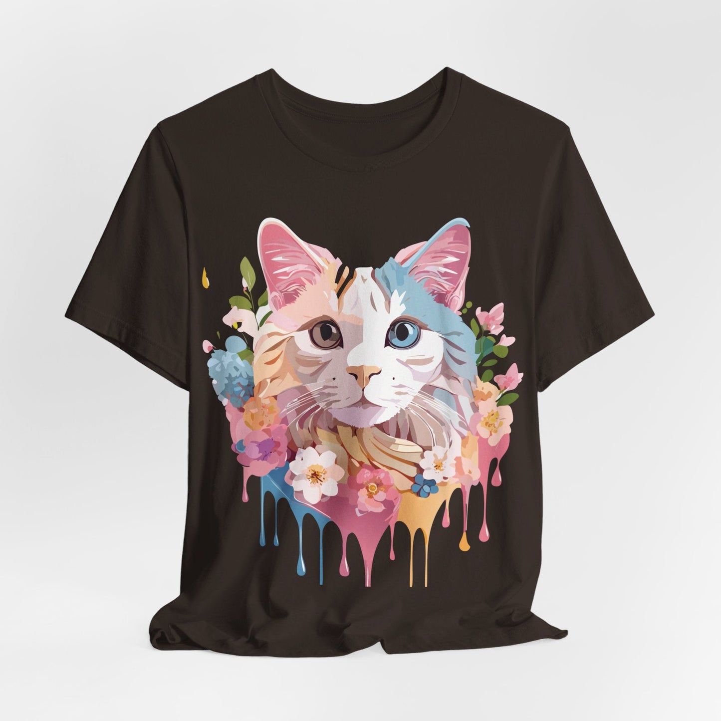 Cat Graphic Tee Unisex Short Sleeve Shirt Featuring Vintage Adelpha Artwork