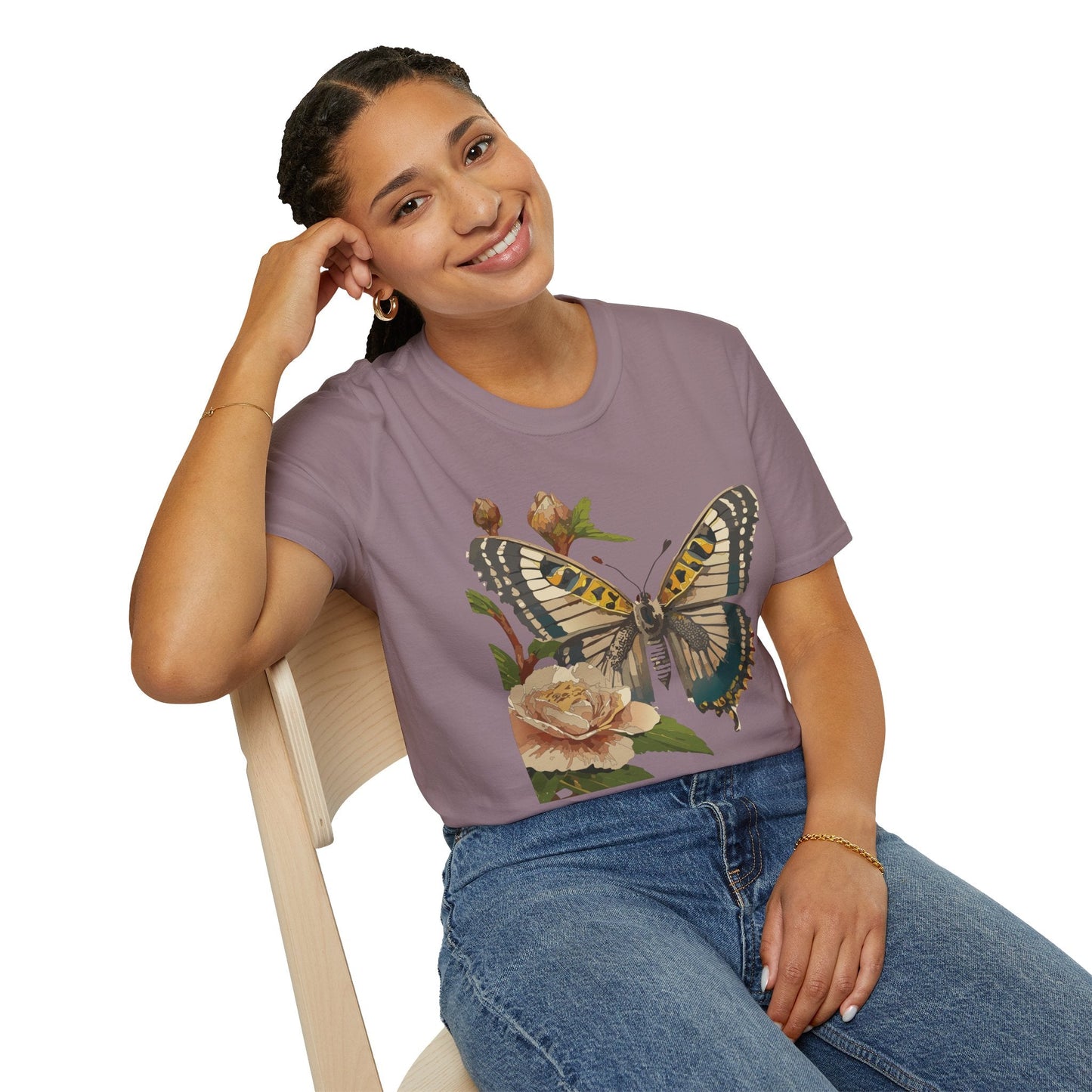 Butterfly Shirt Unisex T Shirt Monarch Butterfly Gildan Softstyle 64000 Cotton Tee