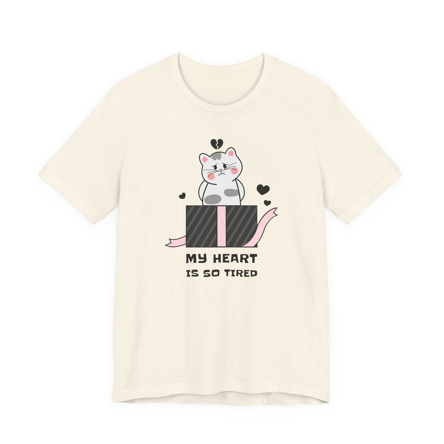 Cat Heart T-Shirt, Love T-Shirt, Tee Shirts with Animals, Valentine Day Shirt 16