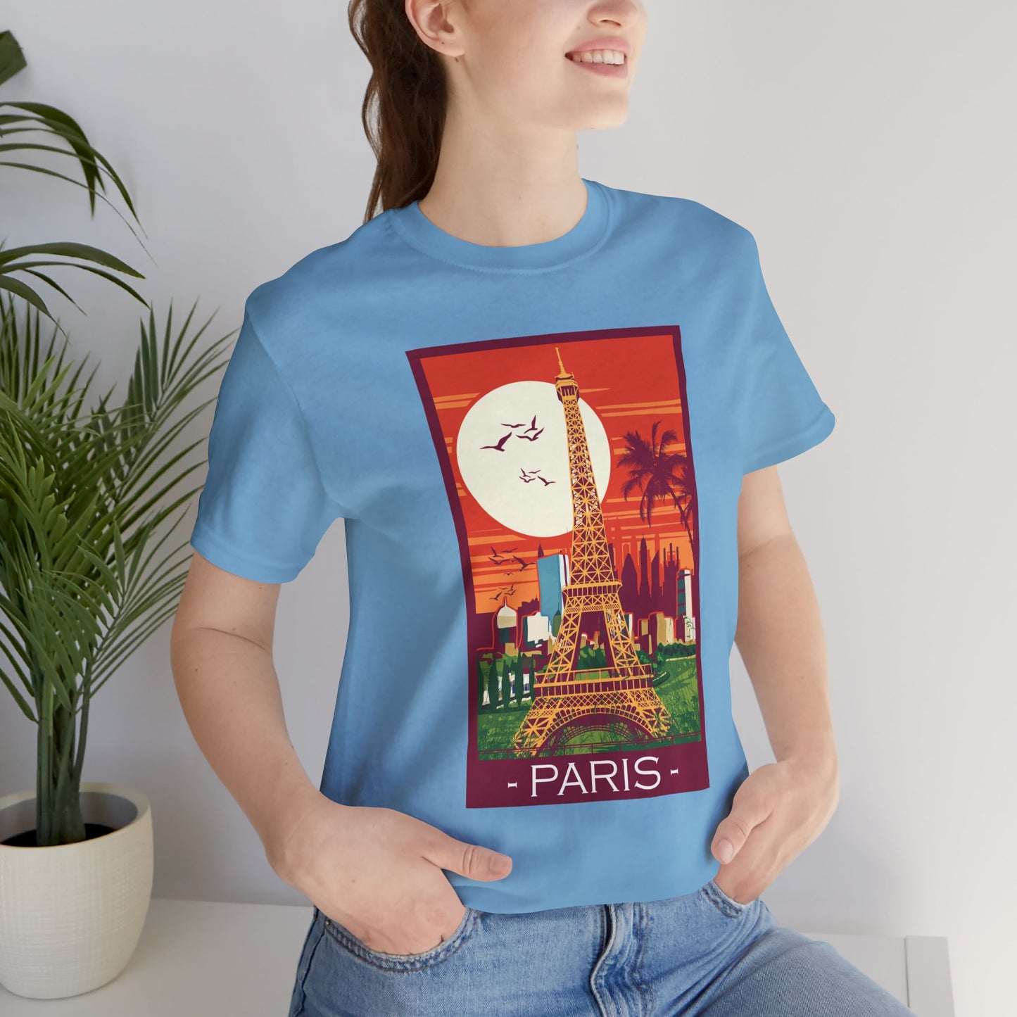 Retro Poster Paris Graphic Design Tee, Paris Shirt, Vintage Tees, Art Design T-Shirt, Graphic Tee, Retro Art Shirts
