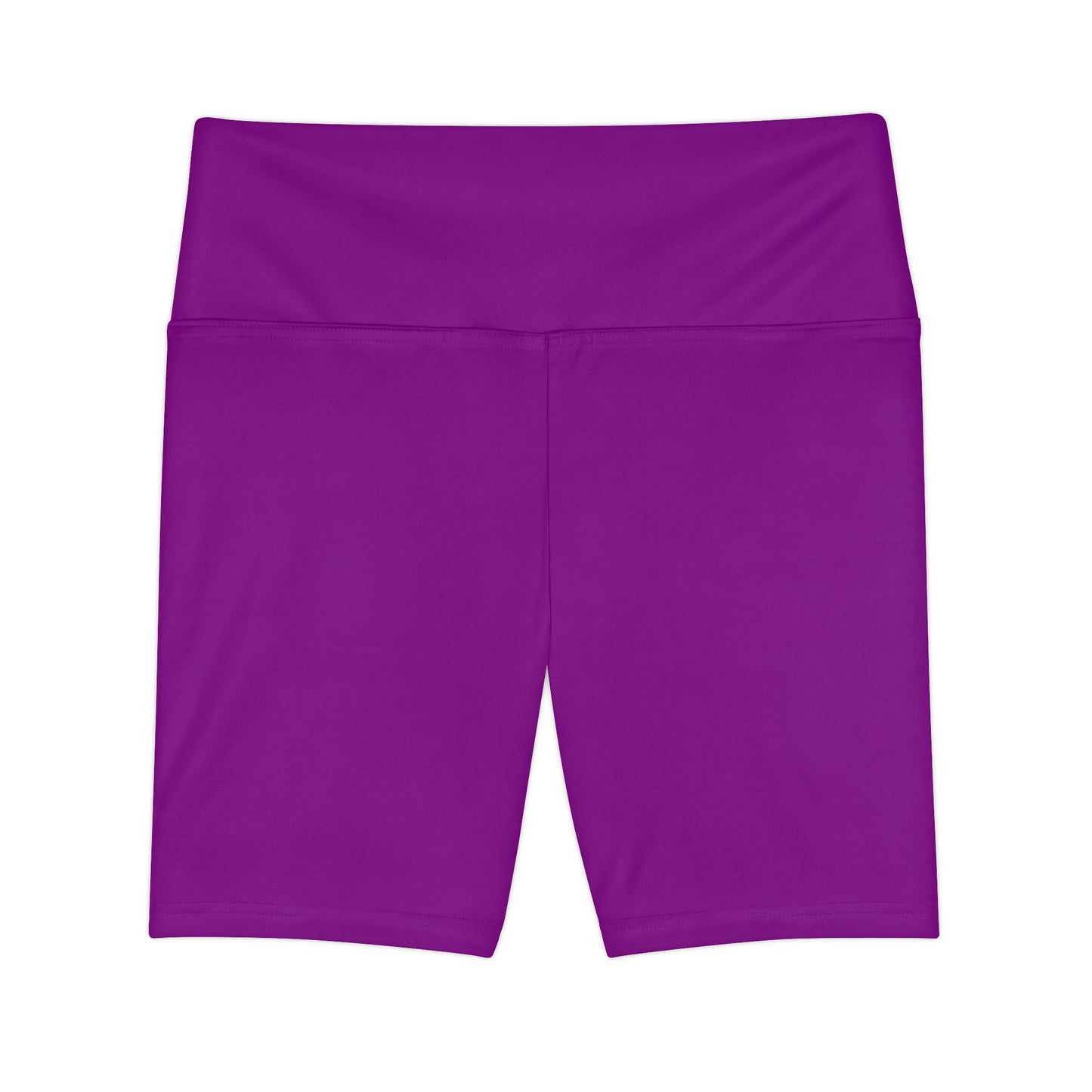 Dark Magenta Purple Women's Workout Shorts — High-Waist Biker Athletic Shorts