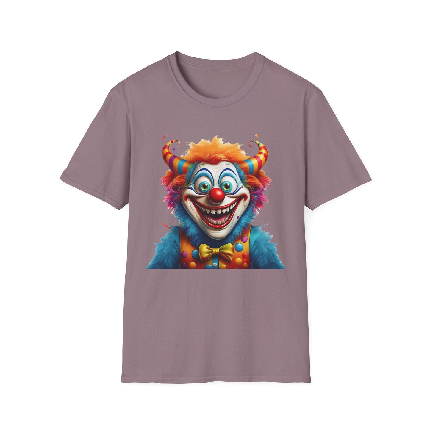 Unisex Clown Shirt Circus Tee Funny Man Shirt Scary Man Shirt Gildan Softstyle 64000