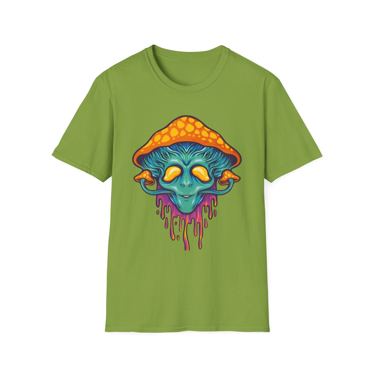 Funny Mashroom Cartoon  Graphic Tee Gildan Unisex 100 Cotton Tee Shirt c11