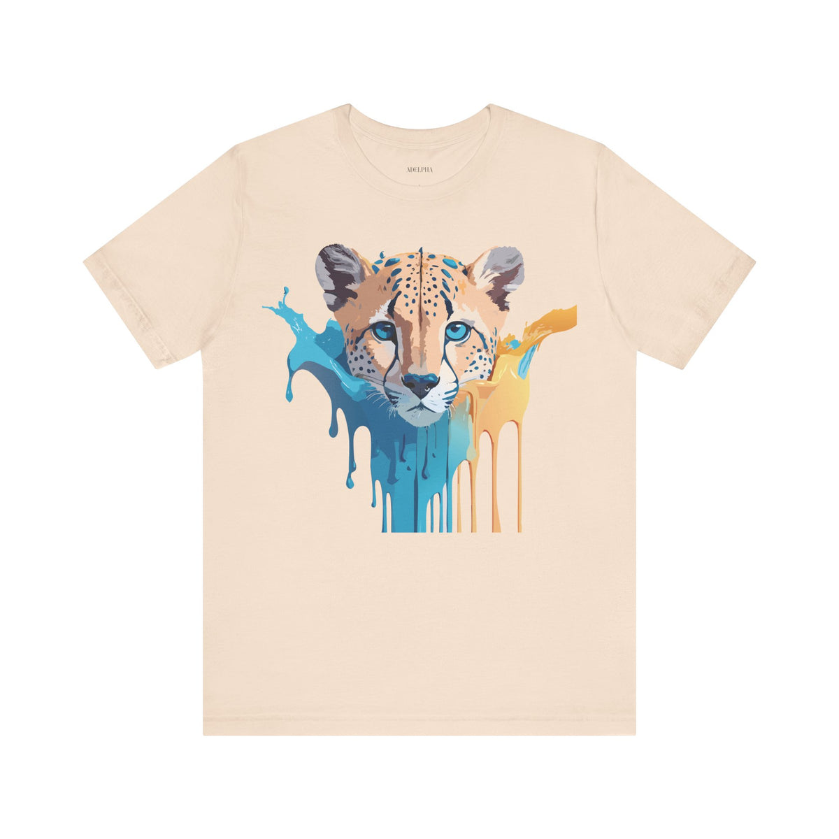 Cheetah Graphic Unisex Cotton Bella+Canvas Tee with Art Animal Design e5