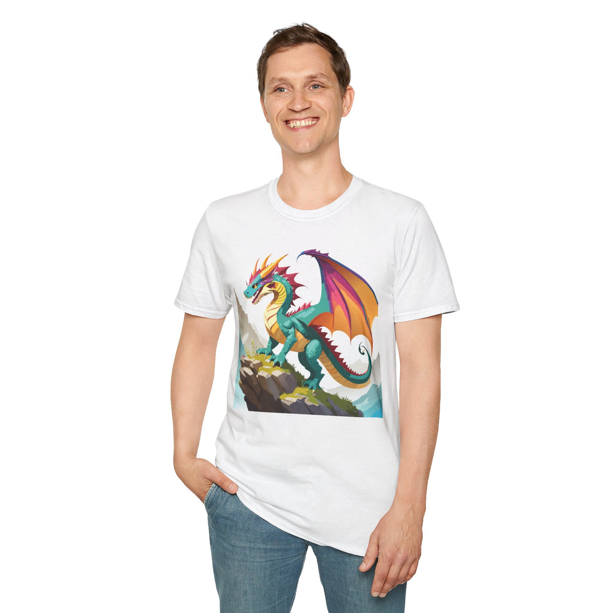 Dragon Graphic Tee Gildan Unisex 100 Cotton Tee Shirt with Animals m21