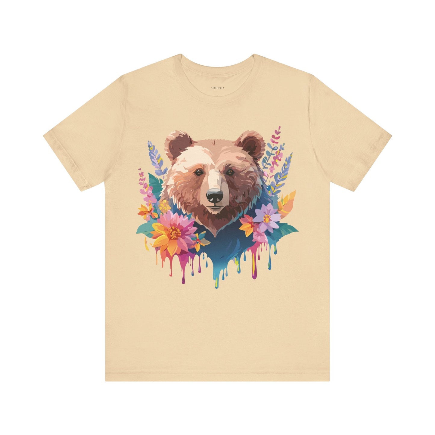 Adelpha Bear Graphic Tee Unisex Short Sleeve Vintage Inspired Art Shirt