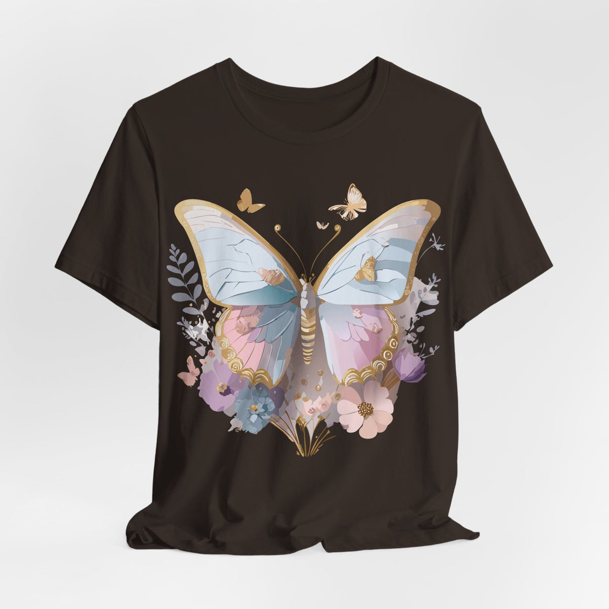Butterfly Graphic Unisex Cotton Bella+Canvas Tee with Art Design n51