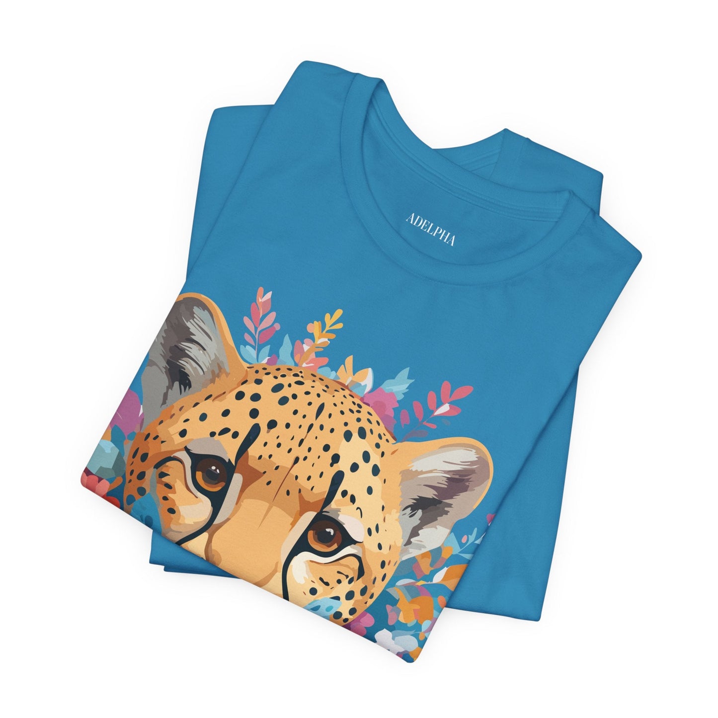 Adelpha Cheetah Graphic Tee Unisex Vintage Inspired Artwork Short Sleeve Jersey