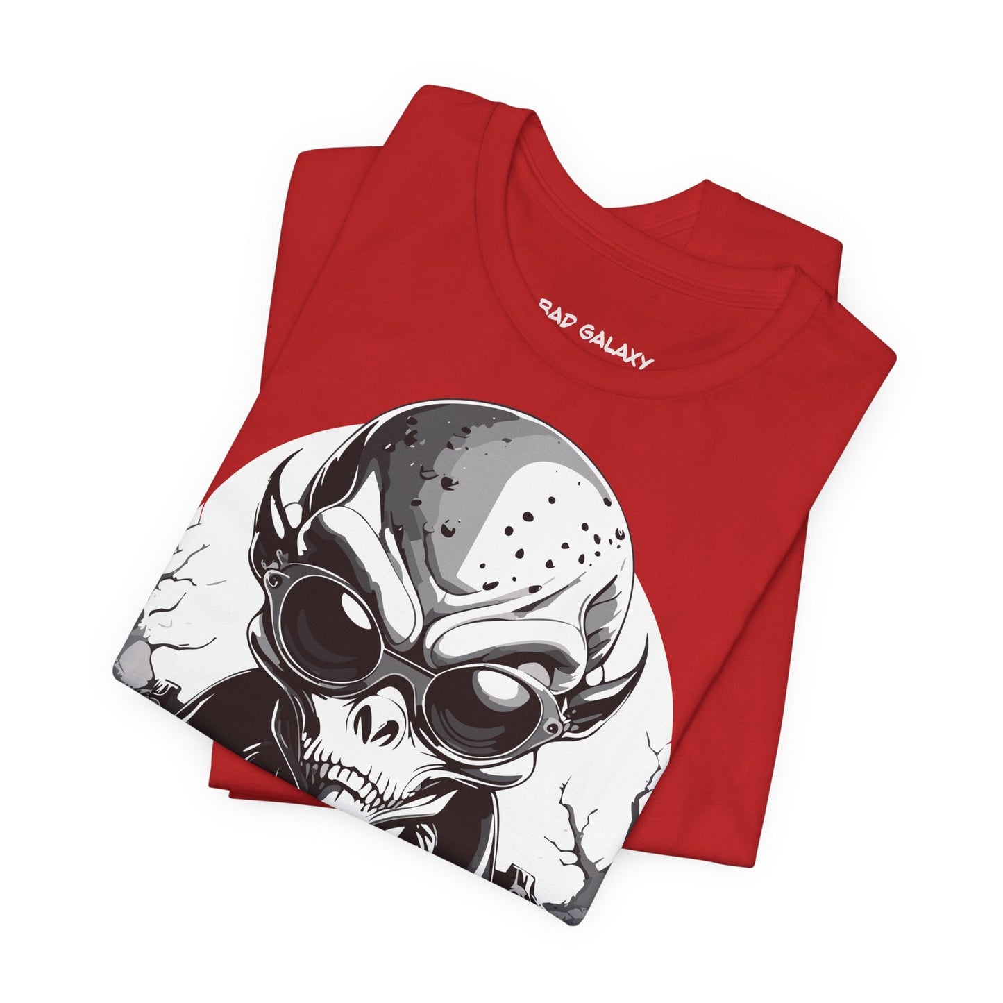 Alien Tee Shirt From Bad Galaxy 100 Percent Cotton Made to Order Eco Friendly Non Toxic Inks