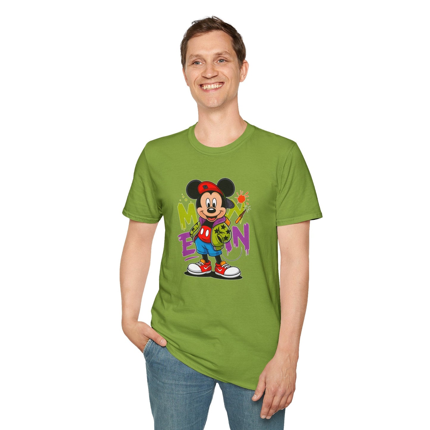 Unisex Cartoon T Shirt With Animals Animation Tee Premium Softstyle Gildan 64000